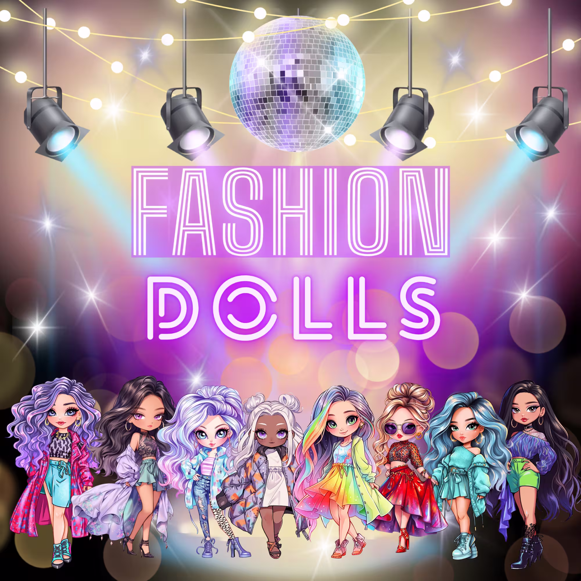 fashion dolls like lol rainbow high cute amazon coloring book for tweens and kids and adults