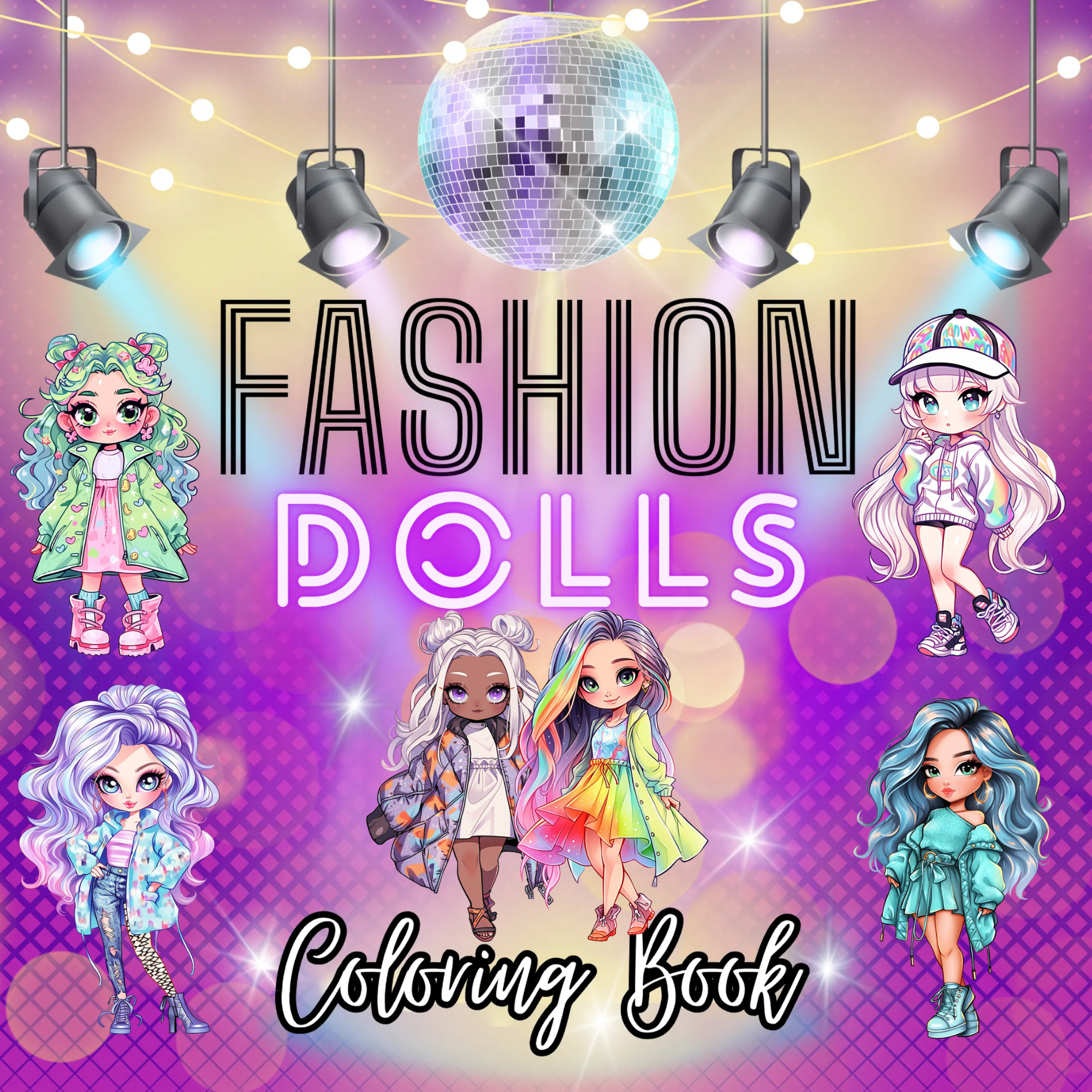 fashion dolls like lol rainbow high cute amazon coloring book for tweens and kids and adults