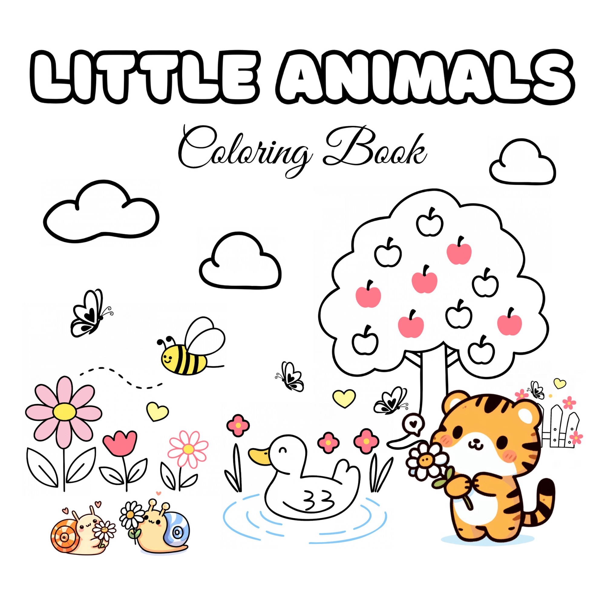 little cuties friends cute coloring book availbale on amazon